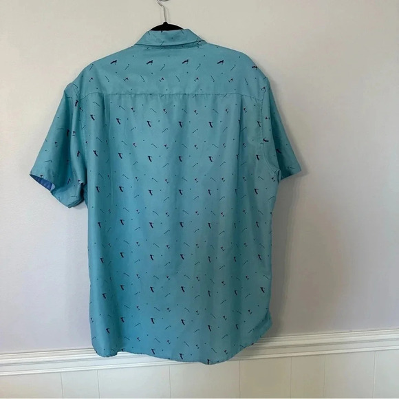 Charleston Threads Men's Short Sleeve Blue Golf Design Button Down Size XXL GUC - Picture 9 of 9
